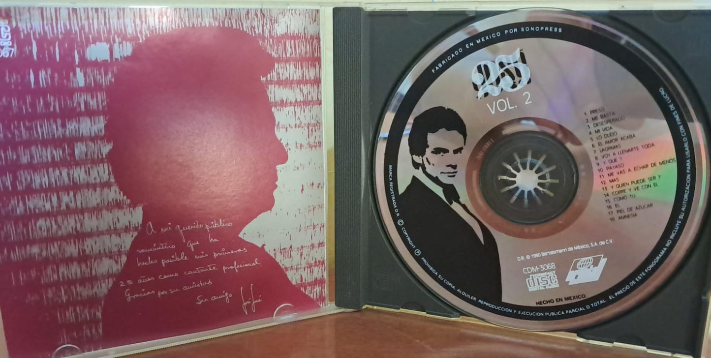 José José – Aniversario 25 Años - Vol. 2. Cd en buen estado. formato muerto