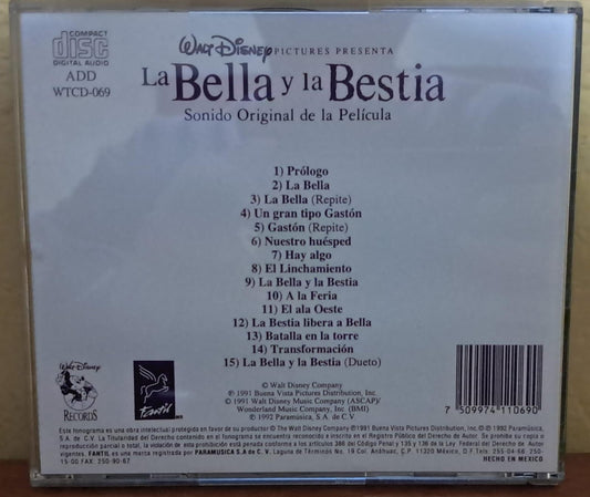 Alan Menken, Howard Ashman – La Bella Y La Bestia. Cd en buen estado. formato muerto