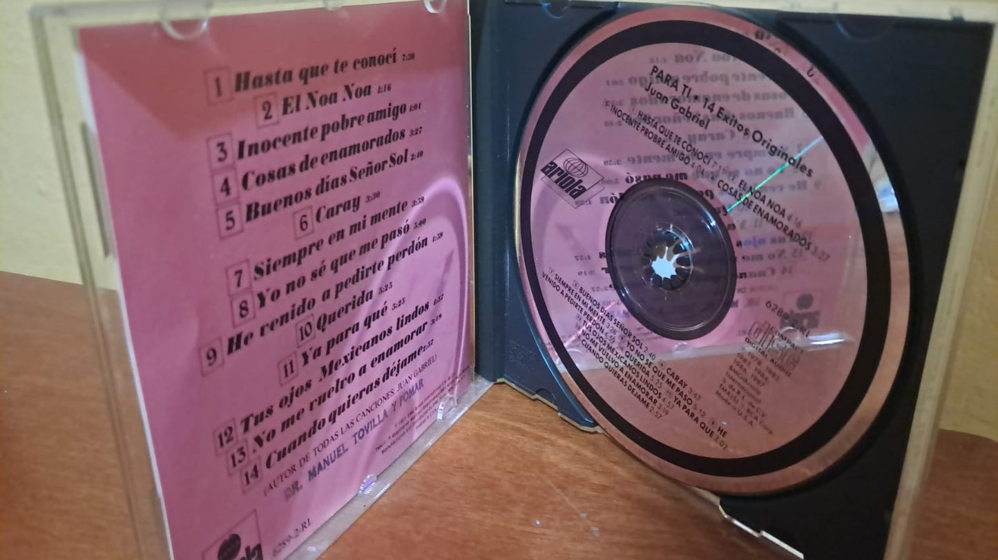 Juan Gabriel – Para Ti... 14 Exitos Originales. Cd importado en excelente estado. formato muerto