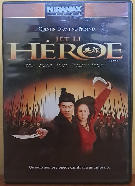 Jet Li – Héroe. DVD en buen estado. formato muerto