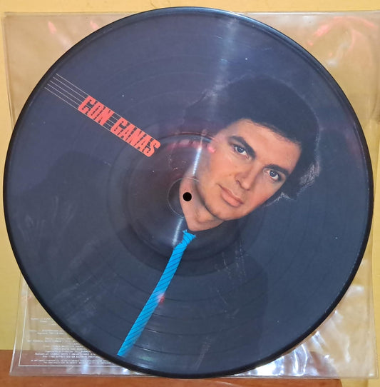 Camilo Sesto – Con Ganas. Vinilo picture disc en buen estado. formato muerto