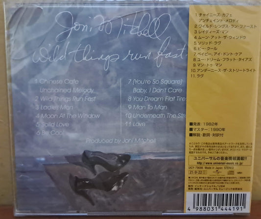 Joni Mitchell – Wild Things Run Fast (CD japonés nuevo). formato muerto