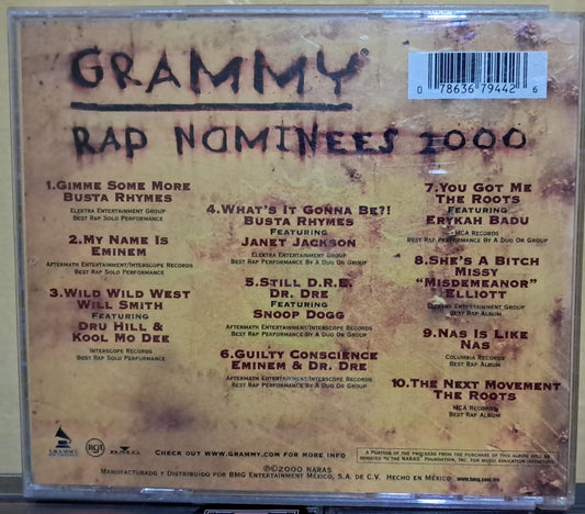 Varios – Grammy Rap Nominees 2000 (CD importado en buen estado). formato muerto