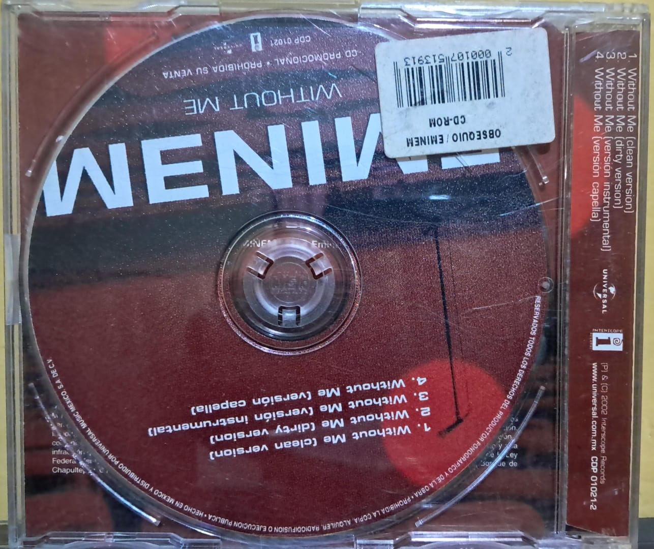 Eminem – Without Me (CD Single en buen estado).