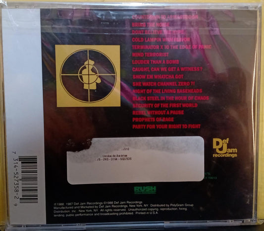 Public Enemy – It Takes a Nation of Millions to Hold Us Back. Cd importado nuevo. formato muerto