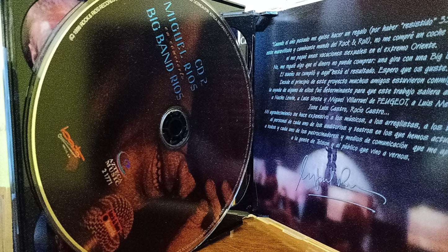 Miguel Ríos – Big Band Rios - En Concierto. Cd doble excelente estado. formato muerto