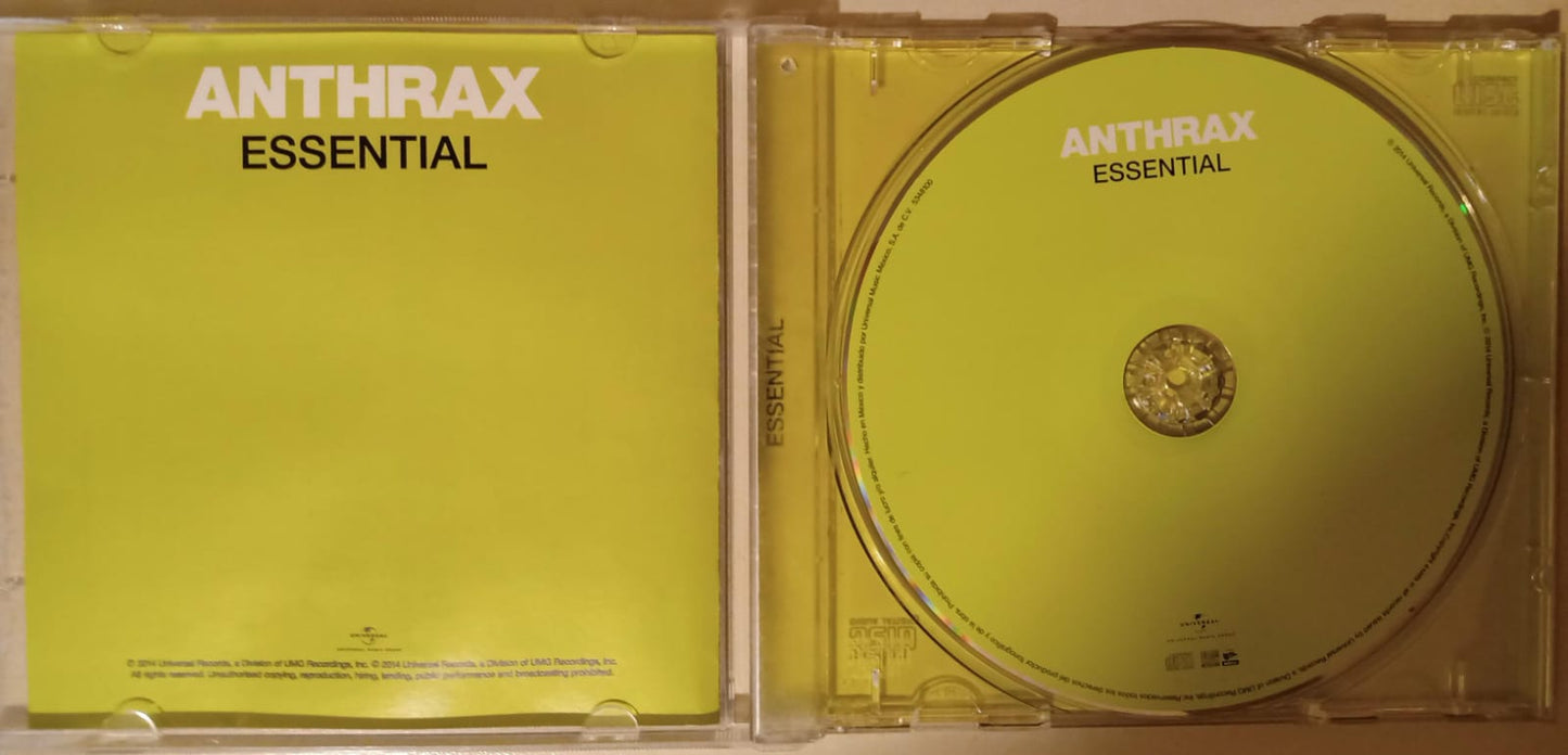 Anthrax – Essential. Cd nacional 9.5/10. tienda de cds en méxico formato muerto