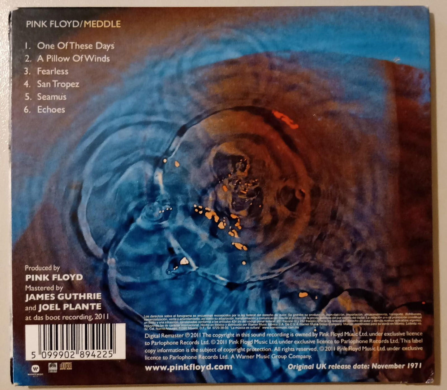 Pink Floyd – Meddle (CD México en buen estado). tienda de cds en méxico formato muerto