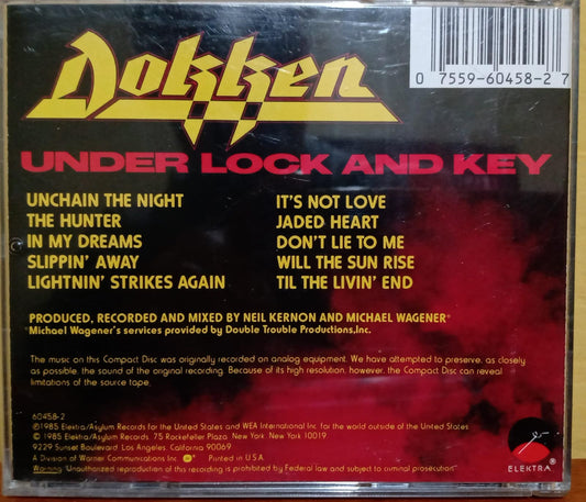 Dokken – Under Lock and Key (CD importado en buen estado). tienda de discos en méxico formato muerto