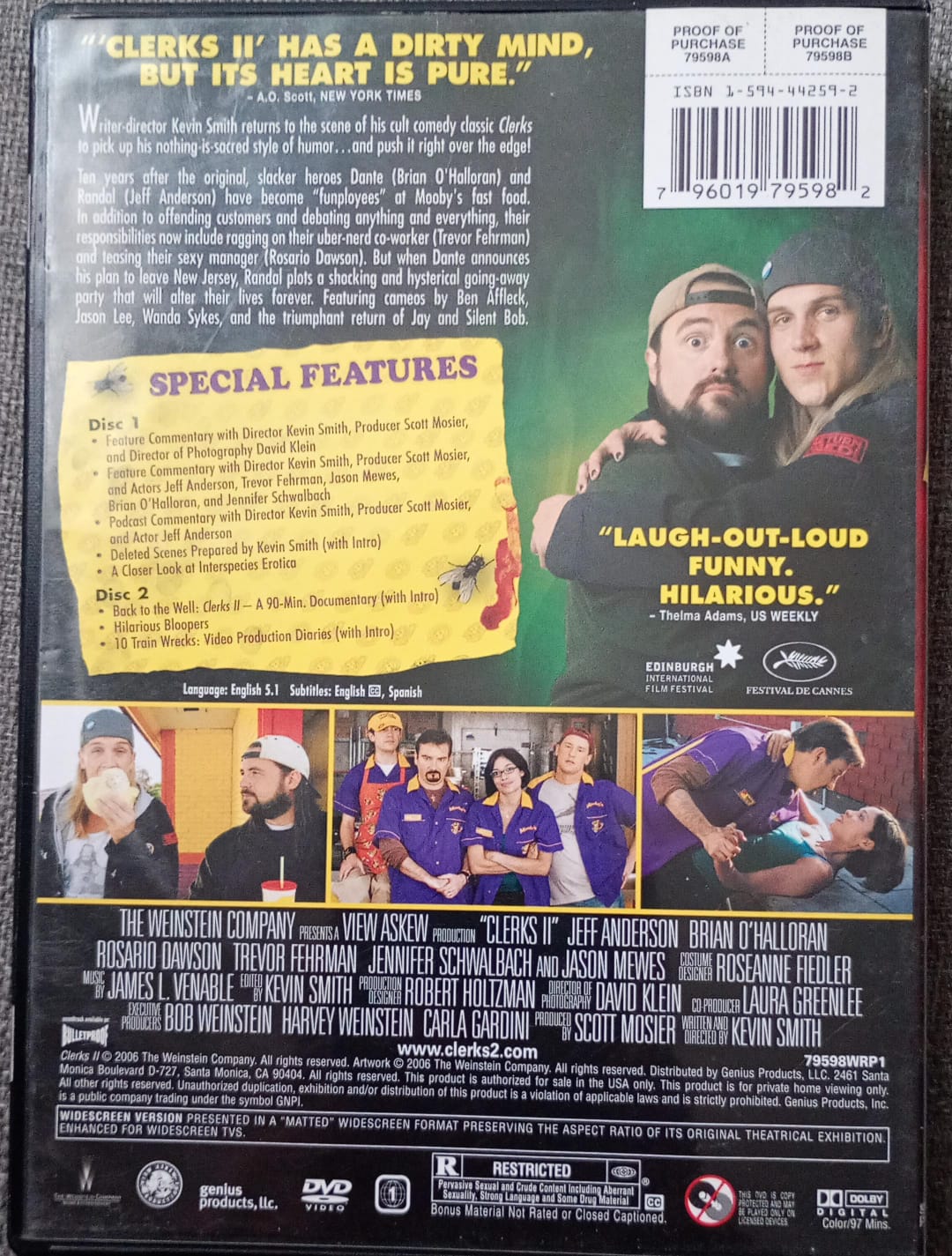 Clerks II (Two-Disc Widescreen Edition). Excelente estado. tienda de dvds formato meurto