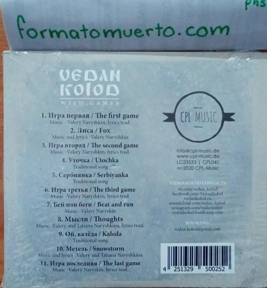 Vedan Kolod – Wild Games. Cd nuevo importado. tienda de discos en méxico formato muerto