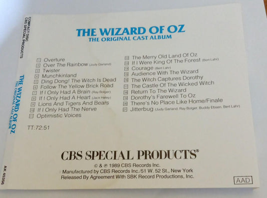 The Wizard of Oz – Original Cast Album (Audio CD). tienda de discos en méxico formato muerto