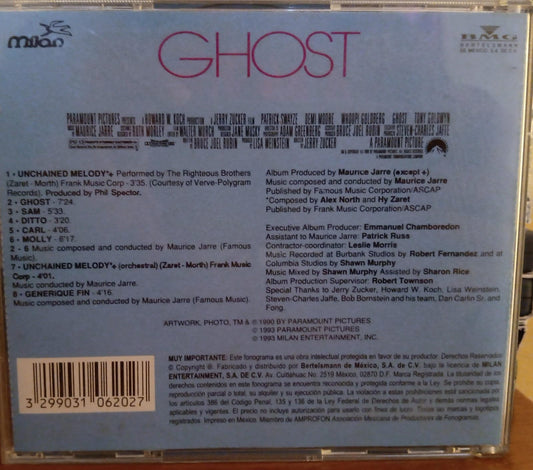 Maurice Jarre – Ghost (Original Motion Picture Soundtrack). Cd en buen estado. tienda de discos en méxico formato muerto