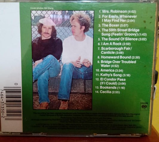 Simon & Garfunkel – Greatest Hits. CD importado en buen estado. tienda de discos en méxico formato muerto