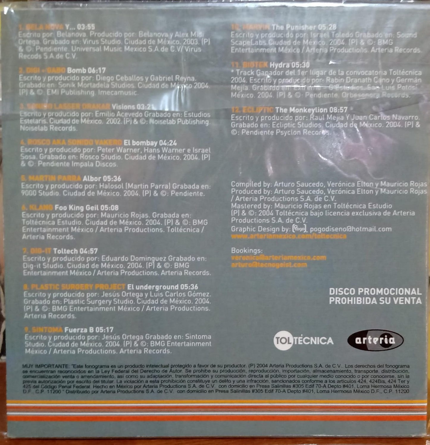 Varios – Toltécnica Música Electrónica Mexicana 2004. Cd en buen estado. tienda de discos en méxico formato muerto