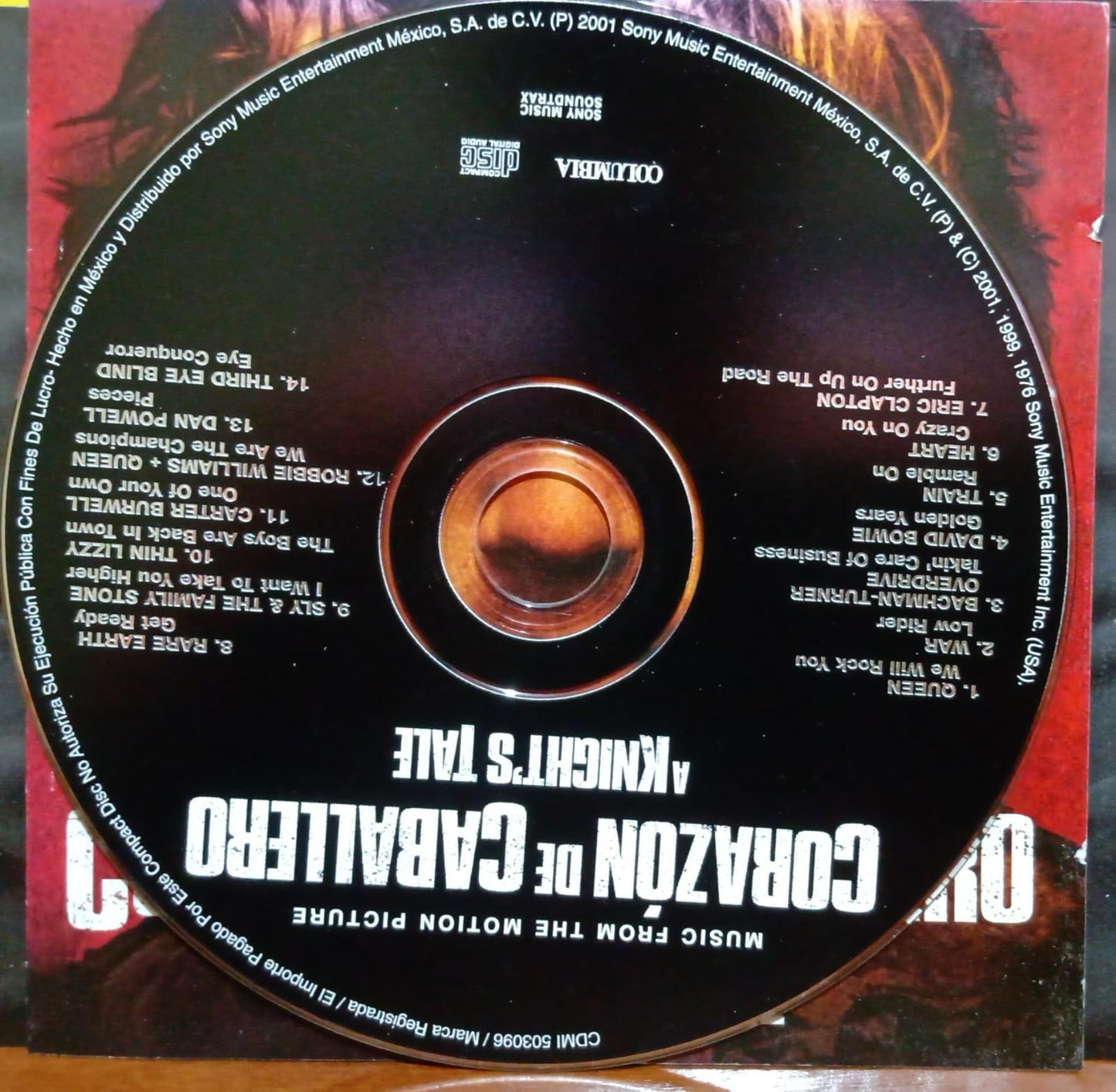 (Music From The Motion Picture) Corazón De Caballero; A Knight's Tale. Cd. tienda de discos en méxico formato muerto