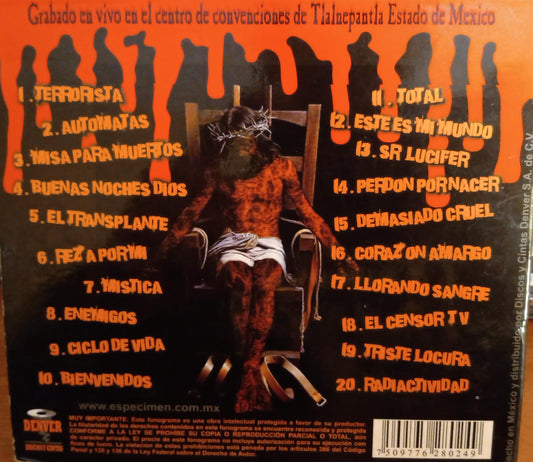 Especimen – Vivo En Deskonzierto. Cd en buen estado. tienda de discos en méxico formato muerto