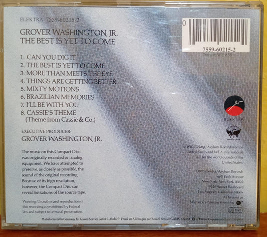 Grover Washington Jr. – The Best Is Yet to Come (CD Importado, Excelente Estado). tienda de discos en méxico formato muerto