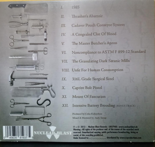 Carcass – Surgical Steel. Cd excelente estado. tienda de discos en méxico formato muerto