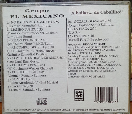 Grupo El Mexicano – A Bailar... De Caballito!!. Cd en buen estado. tienda de discos en méxico formato muerto