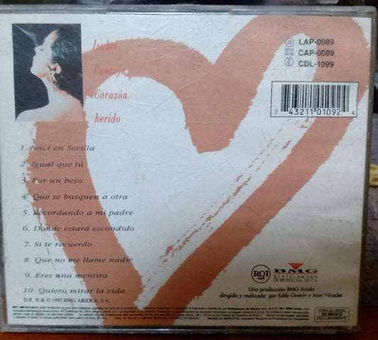 Isabel Pantoja – Corazón Herido. Cd en buen estado. tienda de discos en méxico formato muerto