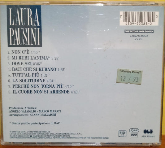 Laura Pausini (Italian) PAUSINI,LAURA. Cd importado buen estado. tienda de discos en méxico formato muerto