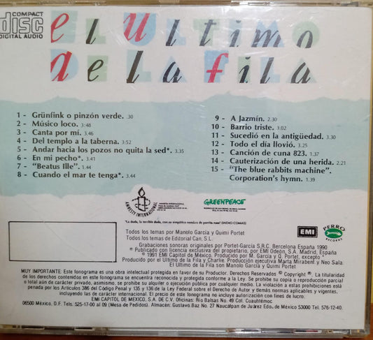 El Último De La Fila – Nuevo Pequeño Catálogo De Seres Y Estares. Cd excelente estado 1991. tienda de discos en méxico formato muerto