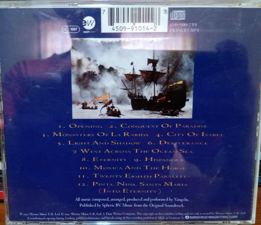 Vangelis – 1492: Conquest of Paradise CD importado. Buen estado. tienda de discos en méxico formato muerto