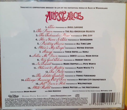 Almost Alice (CD) Varios Artistas. Buen estado. tienda de discos en méxico formato muerto