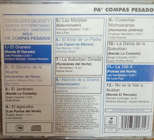 Pa compas pesados. Cd en buen estado. tienda de discos en méxico formato muerto