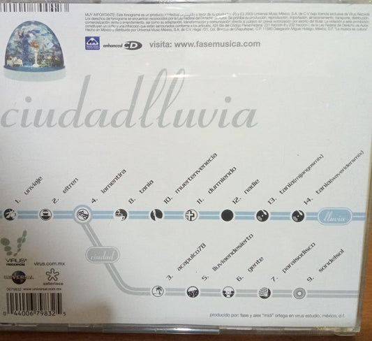 Fase – Ciudad Lluvia. Cd en buen estado. tienda de discos en méxico formato muerto