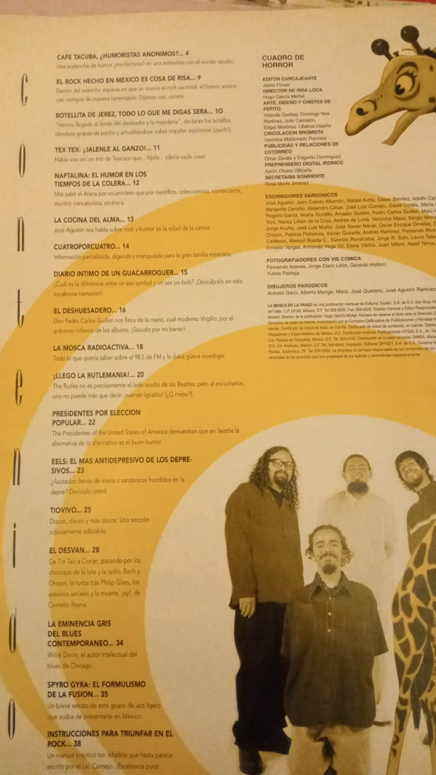 Café Tacuba. La Mosca (primera etapa). Revista. tienda de discos en méxico formato muerto