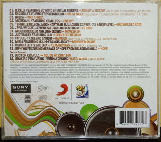Varios – Listen Up: The Official 2010 Fifa World Cup Album. CD. tienda de discos en méxico formato muerto