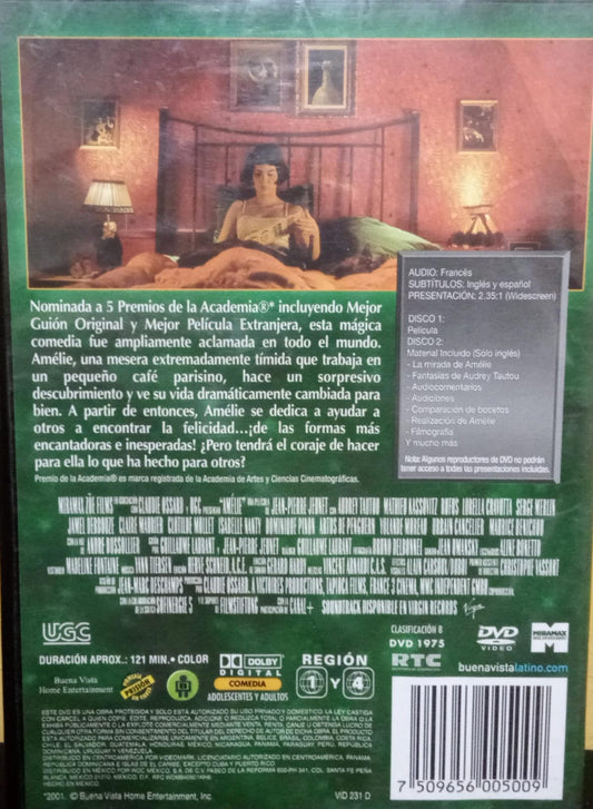 ✨ DVD Doble – Amélie (Edición Nacional) – Excelente Estado ✨ tienda de discos y películas en méxico formato muerto