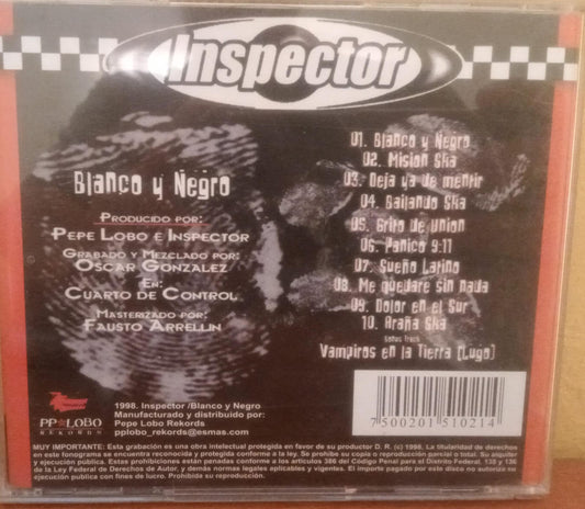 Inspector – Blanco Y Negro. Cd en buen estado.