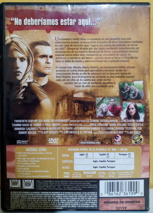 Camino hacia el terror 2. DVD nacional en buen estado. tienda de discos en méxico formato muerto