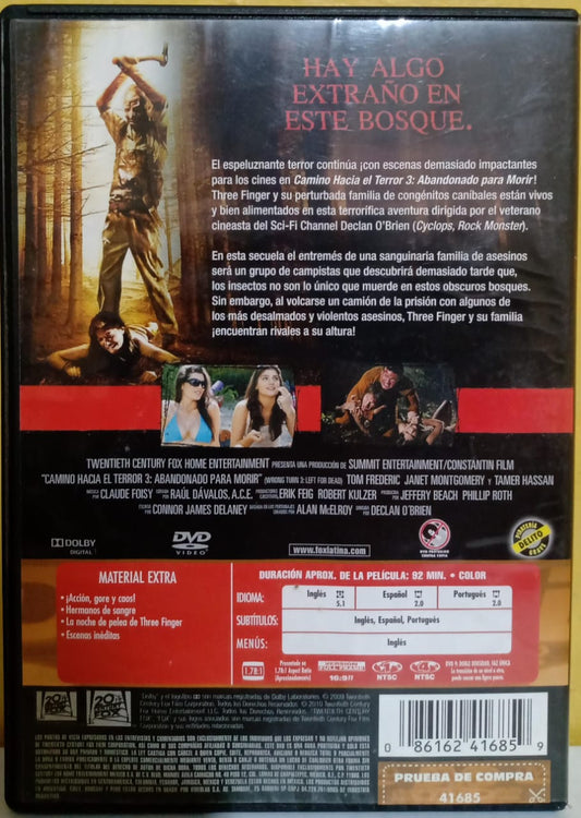 Camino hacia el terror 3. DVD nacional en buen estado. tienda de discos en méxico formato muerto