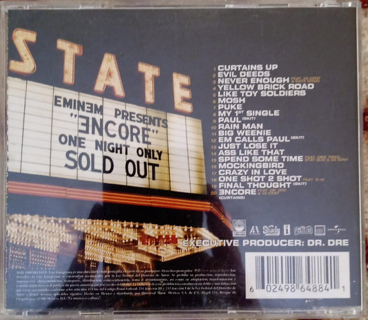 💿 Encore – Eminem. CD en buen estado. tienda de discos en méxico formato muerto