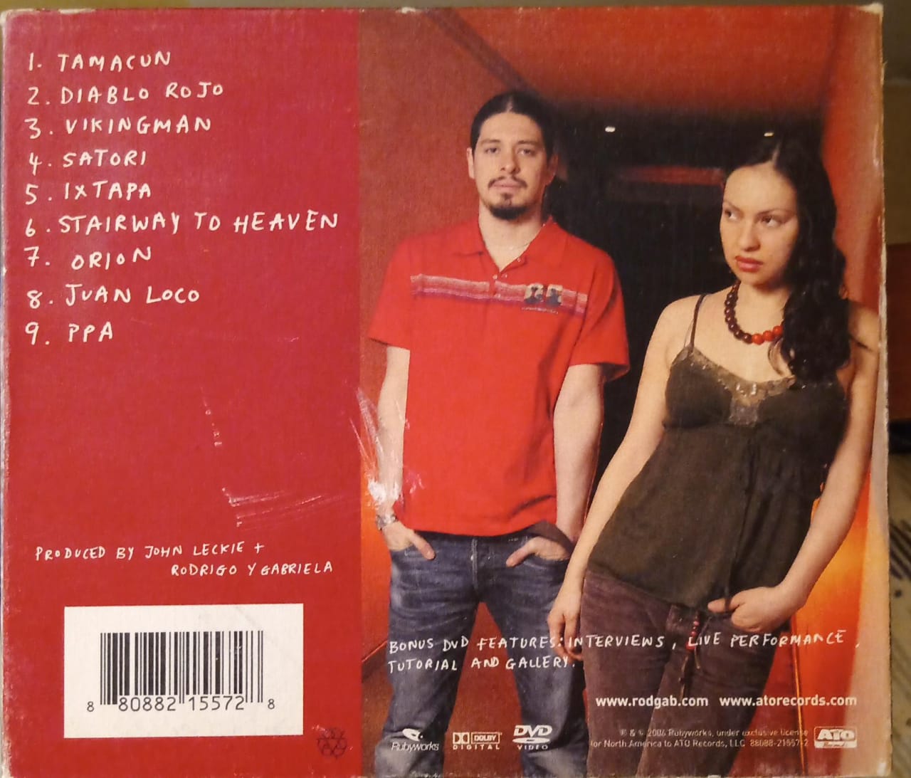Rodrigo y Gabriela. Rodrigo Y Gabriela. CD y DVD en buen estado. tienda de discos en méxico formato muerto