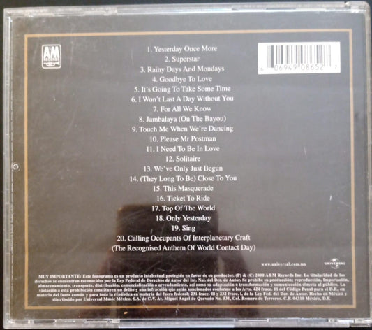 Carpenters – Carpenters Gold (Greatest Hits). Cd en buen estado. tienda de discos en méxico formato muerto