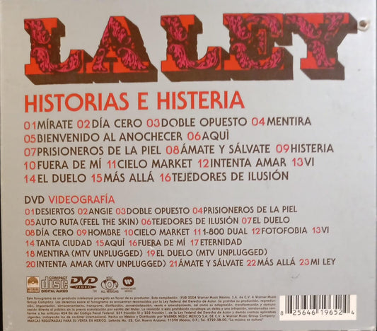 La Ley – Historias E Histeria. CD, DVD en buen estado. tienda de discos en méxico formato muerto