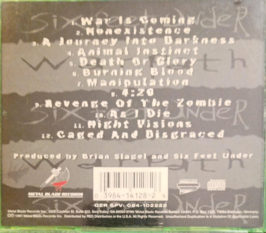 Six Feet Under. Warpath. CD importado en buen estado ⚡ tienda de discso en méxico formato muerto