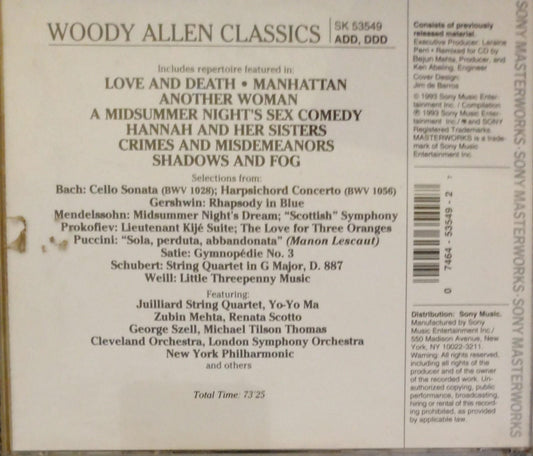 Various – Woody Allen Classics. Cd importado buen estado. tienda de discos en méxico formato muerto