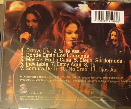 Shakira – MTV Unplugged. Cd. tienda de discos en méxico formato muerto