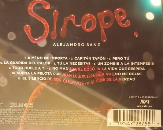 Alejandro Sanz – Sirope. Cd. tienda de discos en méxico formato muerto