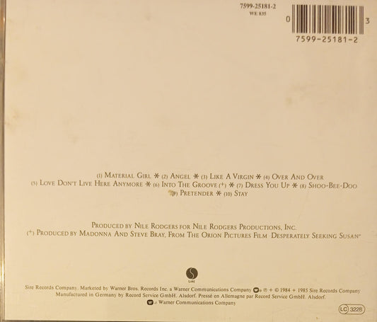 Madonna – Like a Virgin (CD Importado) | Buen Estado. tienda de discos en méxico formato muerto
