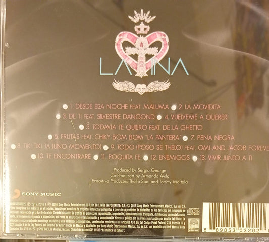 Thalia – Latina. Cd en buen estado. tienda de discos en méxico formato muerto
