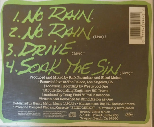 BLIND MELON – NO RAIN (MAXI SINGLE CD). tienda de discos en méxico formato muerto