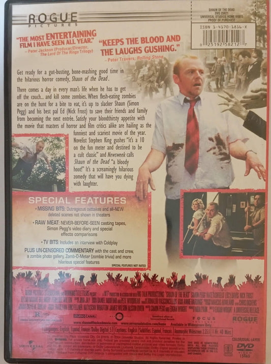 Shaun Of The Dead. DVD.