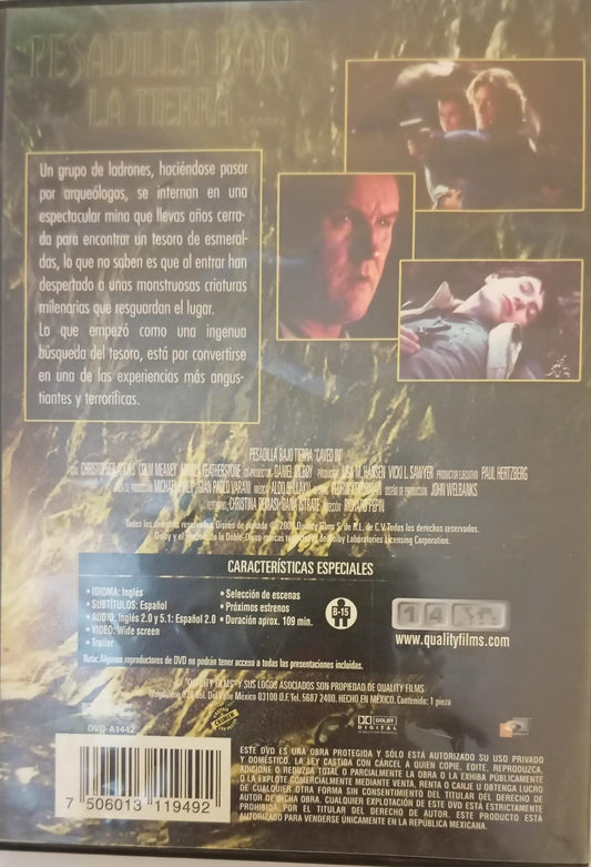 Caved In: Prehistoric Terror. DVD.